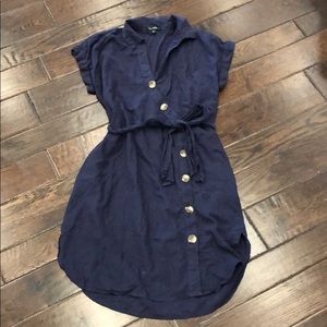 Velvet Heart Dresses - Velvet Heart Song Navy Button-up Shirt Dress Velvet Heart Dresses - Velvet Heart Song Navy Button-up Shirt Dress